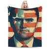 Charlie Kirk Inspired Justice for Charlie Blanket Super Soft Quality Bedding Throw for Winter Boys Couch Bed Novelty Bedspread