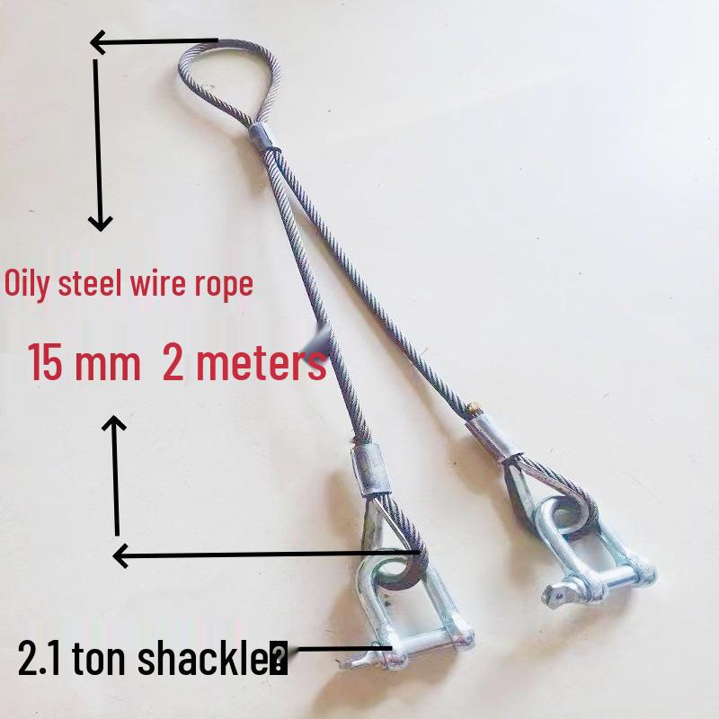 Двухветвевой строп из плетеного стального каната с крюками для такелажа при обслуживании кранов