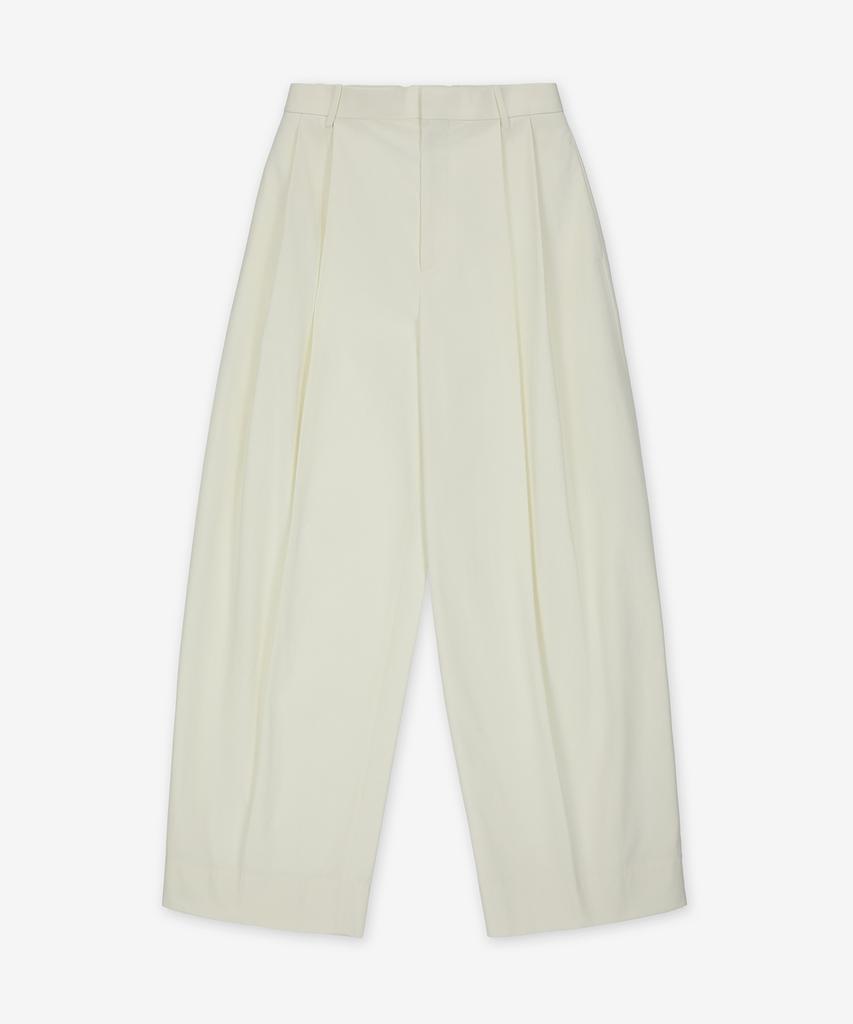 BOTTEGA VENETA Light Cotton Twill Tapered Pants - White / 799335V4Cs03043