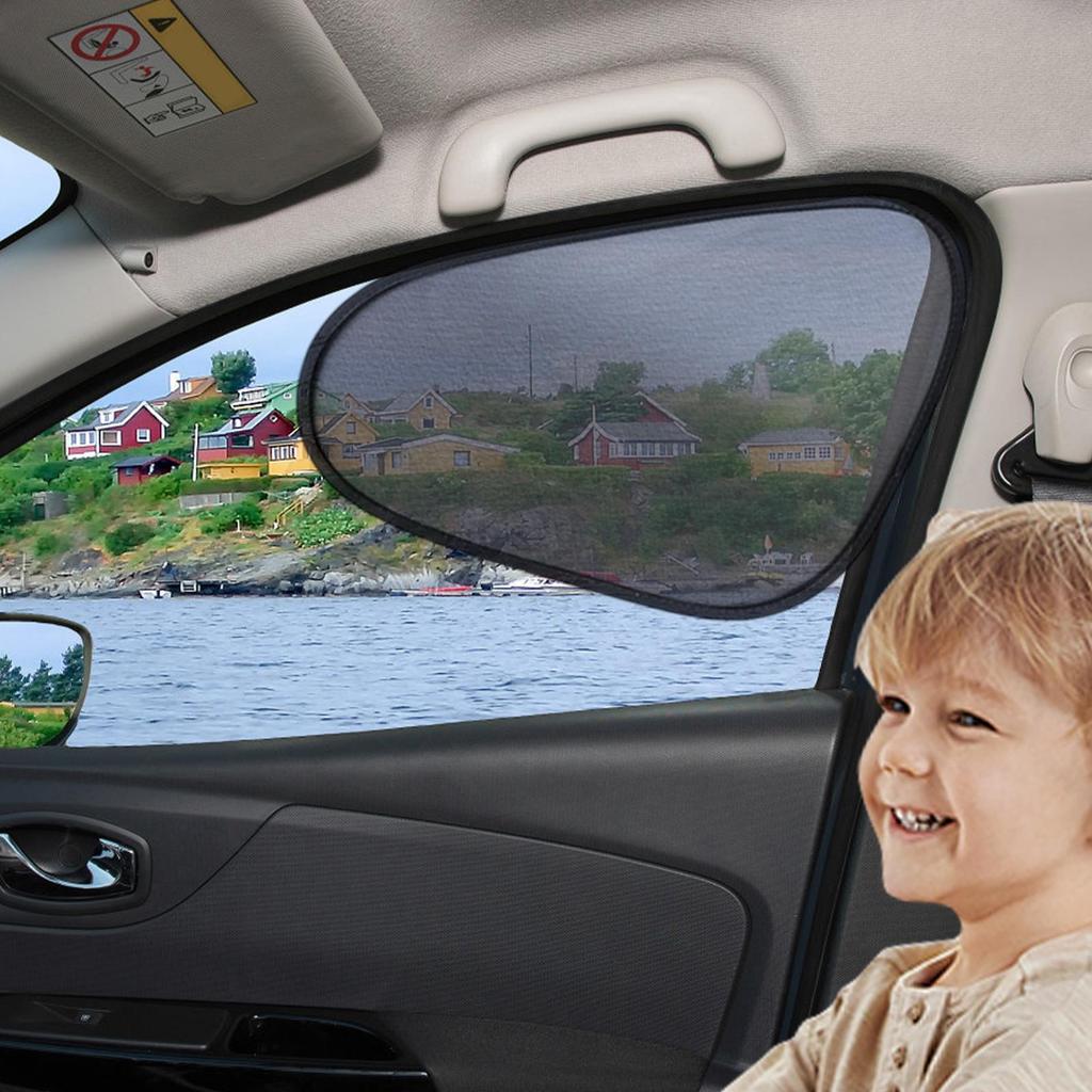 Car Window Shades Auto Side Window Sun Cover Electrostatic Adsorption Vehicle Glass Sunblock Cover For Camping Road Trip Sedan