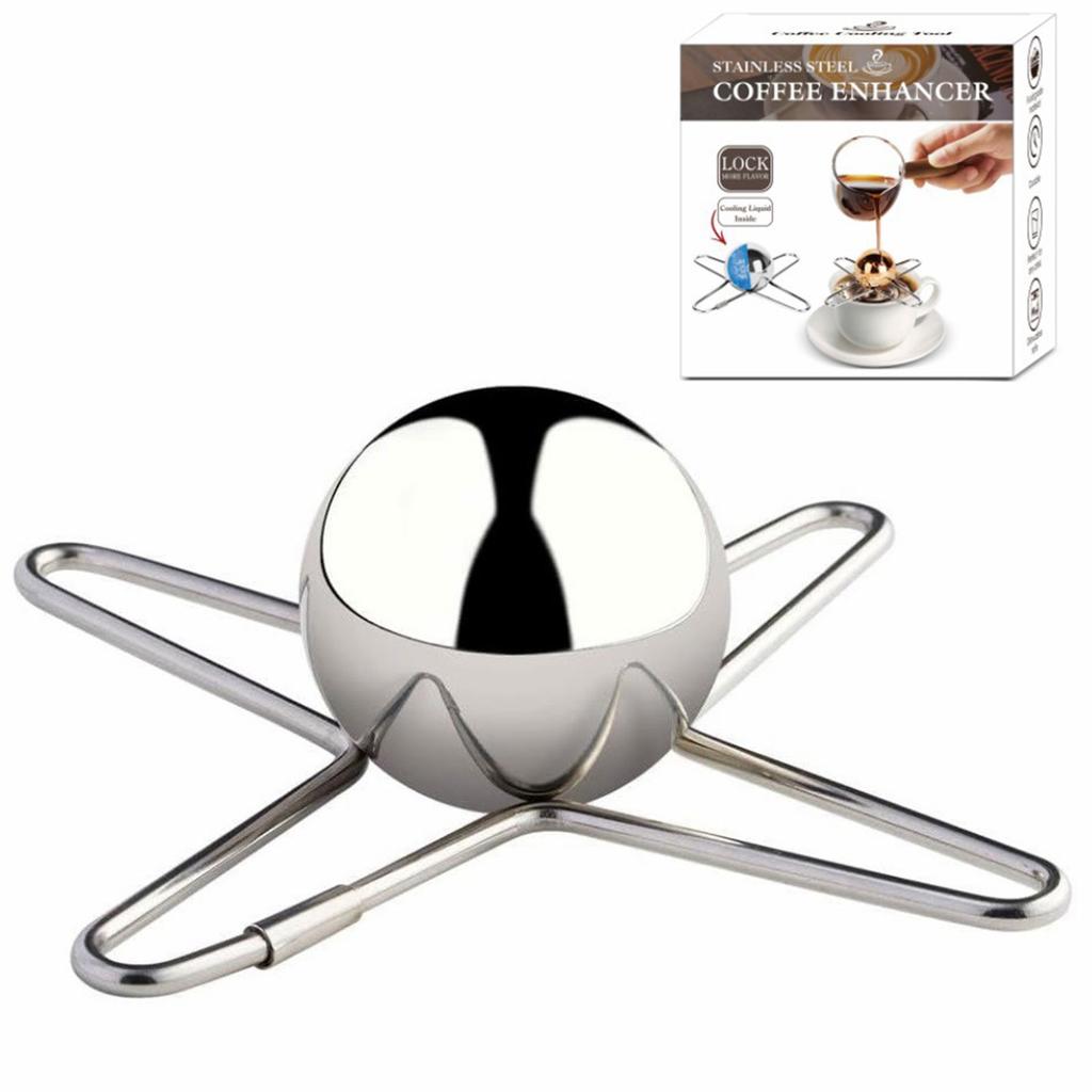 Espresso Cooling Ball Stainless Steel Espresso Coffee Frozen Ball Reusable Cooling Espresso Coffee Tool Ice Spheres Chills Balls