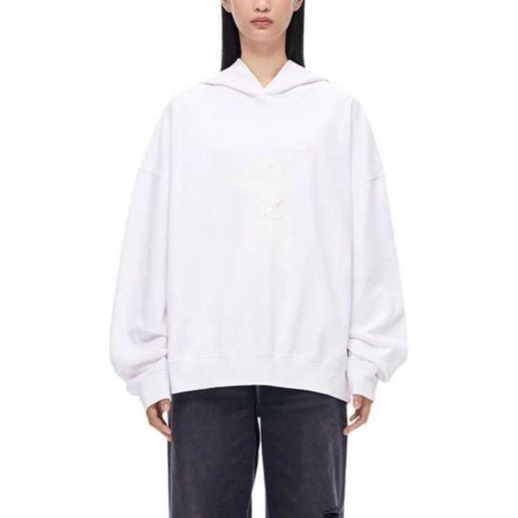 WE11DONE Свитшот унисекс с принтом медведя FW22, однотонный, цвет слоновой кости WD-TH3-22-727-U-IV
