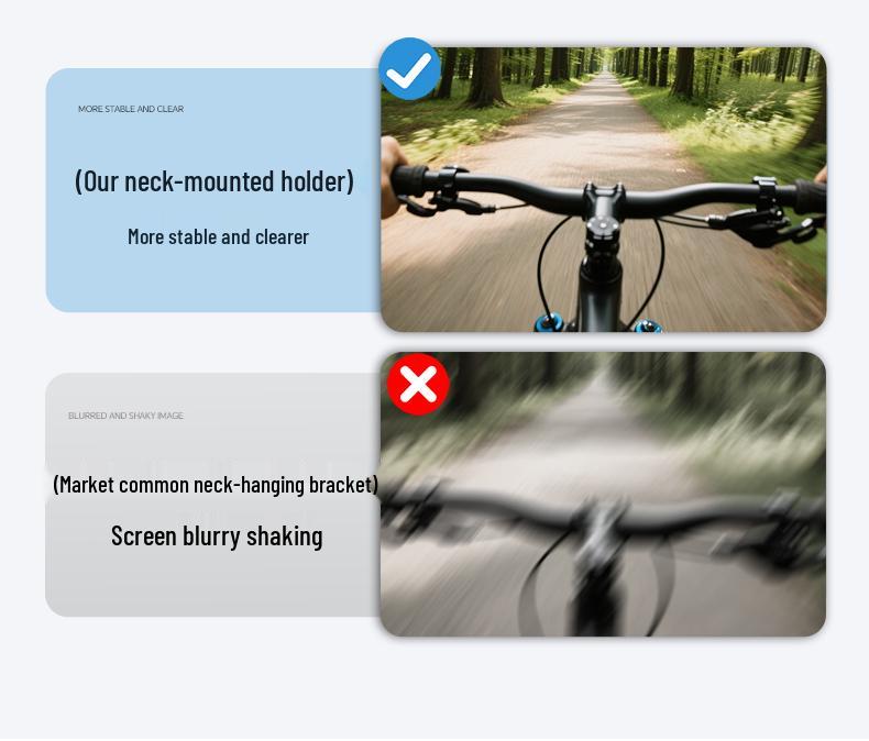 Магнитный держатель для телефона на шею для прямых трансляций: Ударопрочный, Стабилизирующий, Нагрудное крепление для велоспорта, Съемка от первого лица