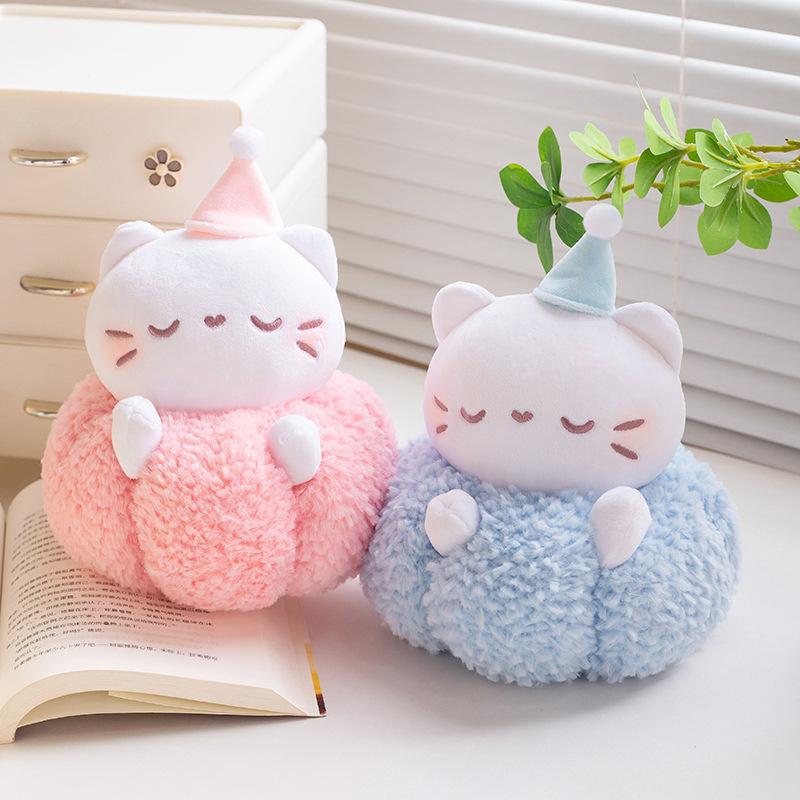Милая мягкая кукла-котенок-облачко, плюшевая игрушка, кукла-кошка, компаньон для детей, успокаивающая кукла