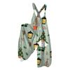 Women's Summer Bib Pants Christmas Printed Vintage Jumpsuit (Non-Adjustable Straps)