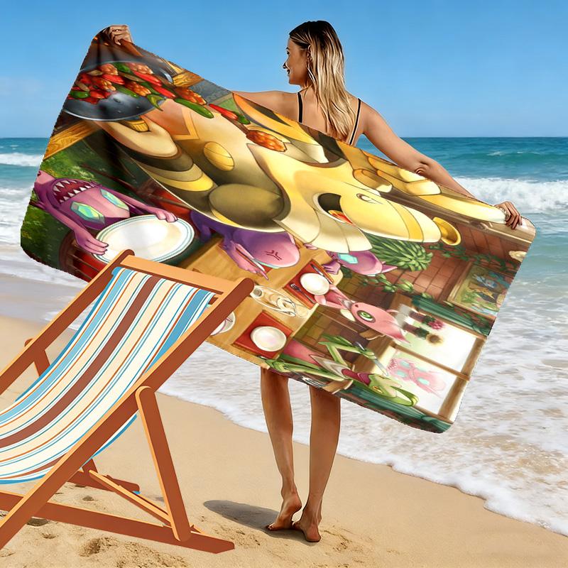 Whimsical Creature Collection beach towel Outdoor camping beach quickdrying swim towel seaside swim beach Comfort beach towel