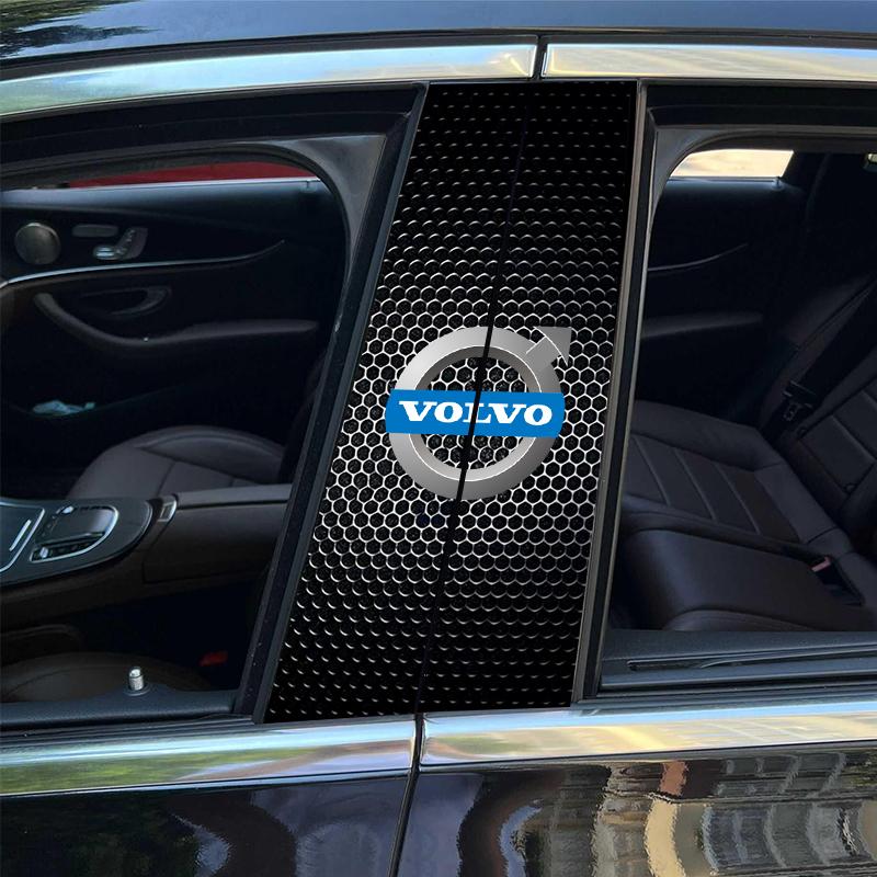 2Pcs Car Emblem Center Pillar Sticker Auto Door Decorative Stickers For Volvo XC90 V90 V60 XC60 V40 EC40 EX40 S80 S60 S90 C40