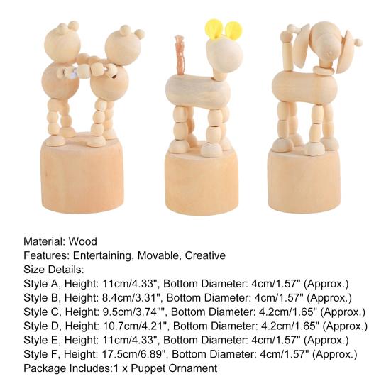 Практичная образовательная прочная деревянная кукла с точным детализированным орнаментом для подарков