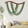Handmade Bohemian Hanging Tapestry Gradient Green To White Cotton Woven