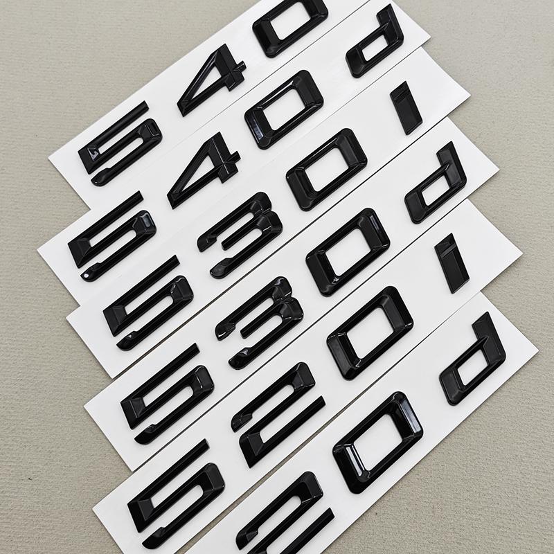 3D ABS Car Letters Logo 520i 530i 540i Rear Trunk Badge Sticker Decals For BMW 5 Series 520i 530i 540i G30 Auto Tail Marking