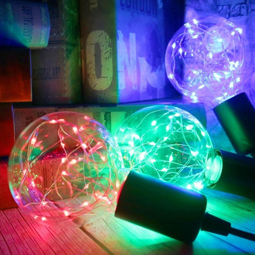 Wedding Party RGB Lighting Holiday LED Light Bulb Copper Wire Bulb String Light Night Light