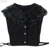 Fashion Women's Embroidery Shirt Fake Collar Removable Mujer Faux Cols White Sweater False Collar Lapel Shirt Blouse Detachable