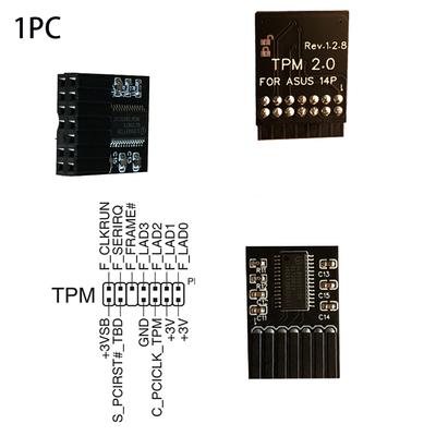 1 шт. Модуль безопасности TPM 2.0 для материнской платы ASUS 14-контактная карта LPC Windows 11