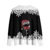 Women's Cute Sweatshirt Knitted Fashion Casual V-neck Long-sleeved Cozy Print Top