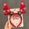 Christmas Headband Christmas Antler Hairpin Ladies Headdress Holiday Decoration Gift Big Bow Headband Christmas Headdress