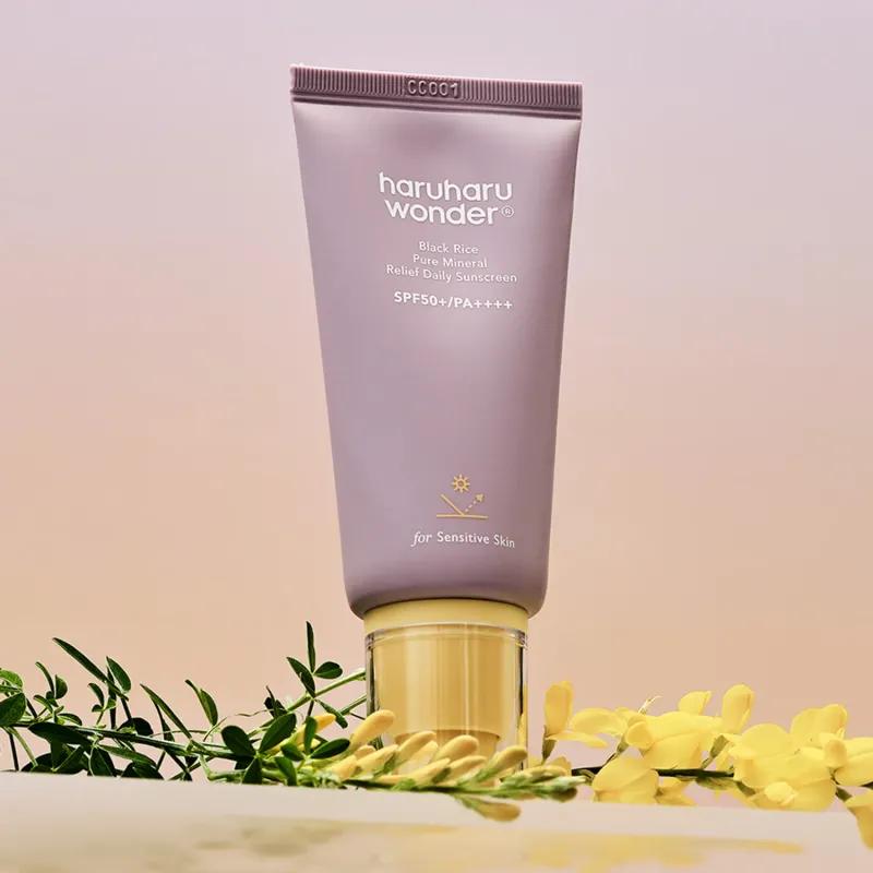 HARUHARU WONDER Солнцезащитный крем для лица Black Rice Pure Mineral Relief Daily Sunscreen 50 мл