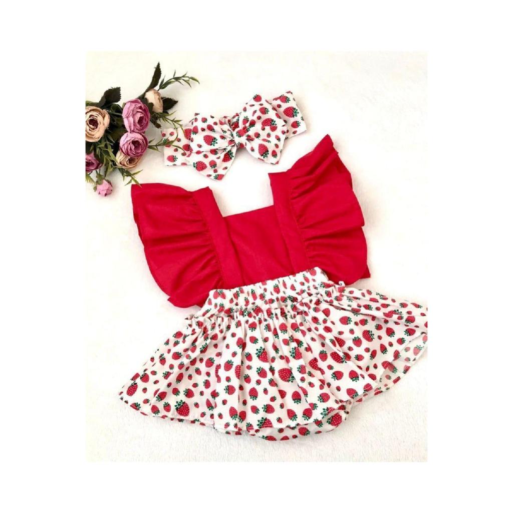 Комплект банданы Baby Baby с клубничным узором Salopet