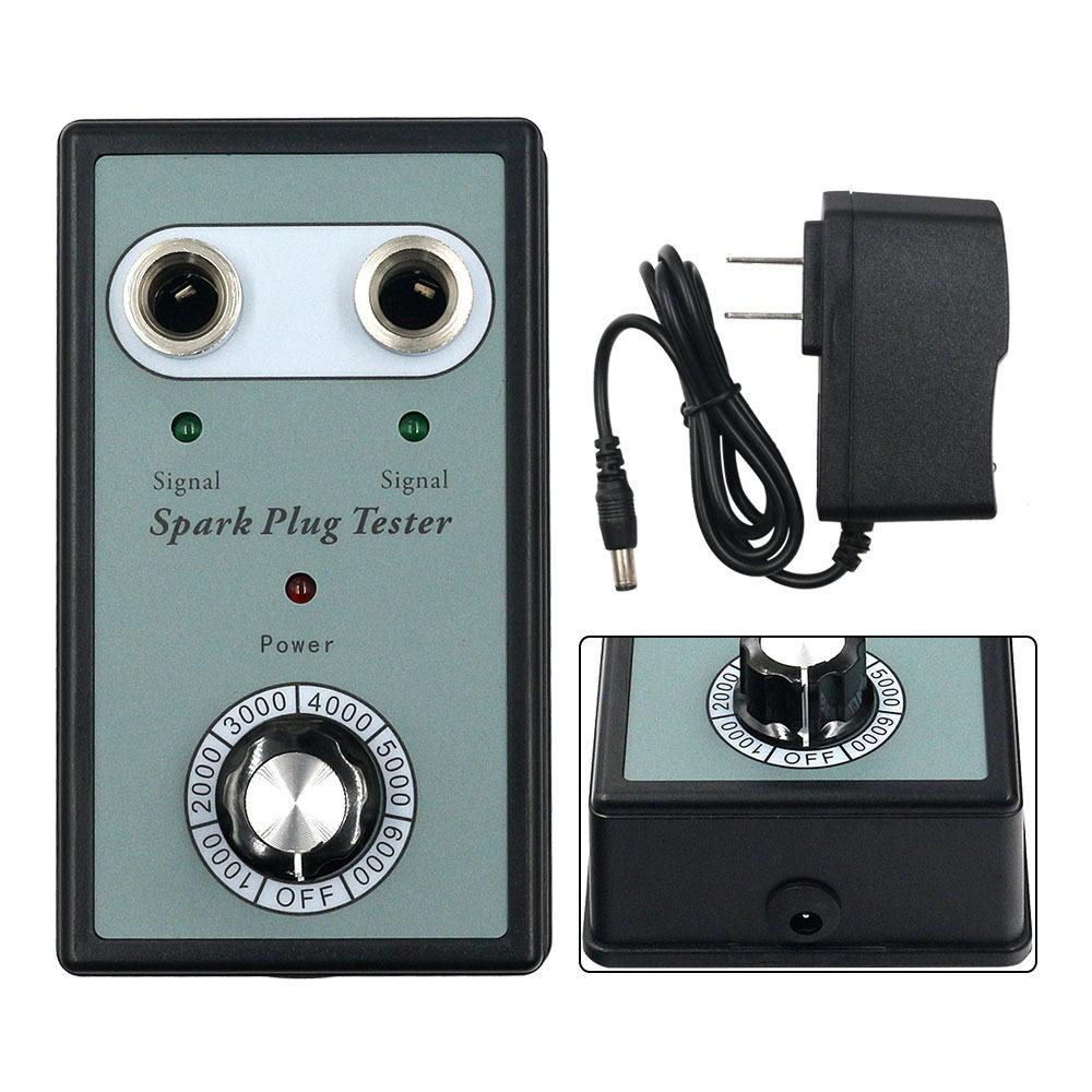 Dual Testing Holes Dual Hole Spark Plug Tester 0-6000RPM Spark Plug Detector Ignition System Check