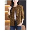 Женский свитер с круглым вырезом, куртка, свободный кардиган, геометрический графический контрастный цвет, пуговицы, длинный рукав, боди