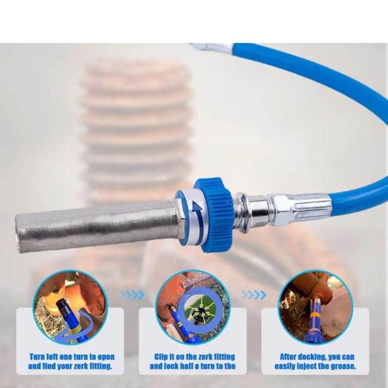 Universal Ergonomic Heavy Duty Grease Efficient Lubrication Coupler High Pressure Adapter Rapid Locking Release Function