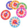 Children Montessori Wooden Clock Toys Hour Minute Second Cognition Clocks