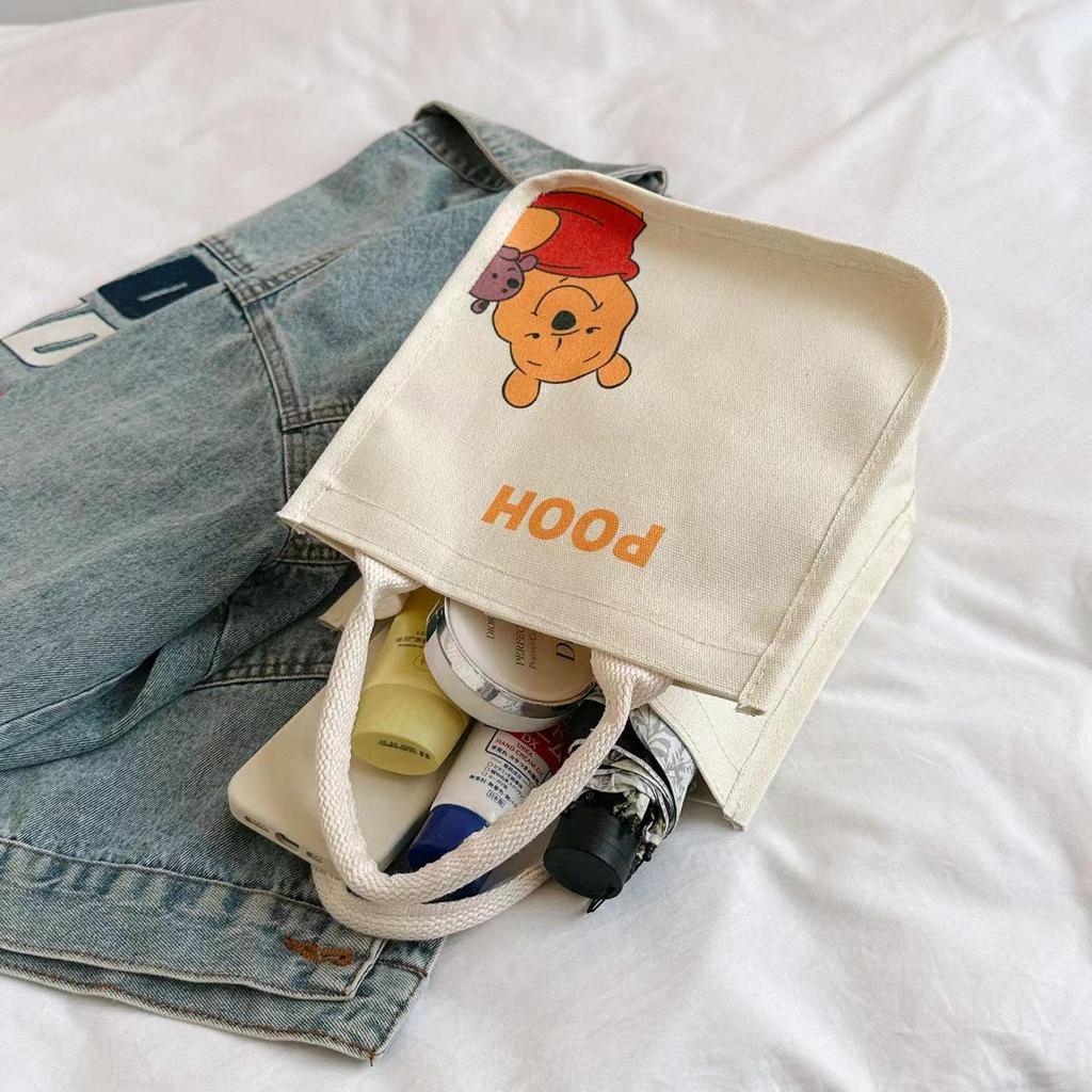 Женская маленькая холщовая сумка-тоут: Ланч и сумочка в японском и корейском стиле для работы или учебы