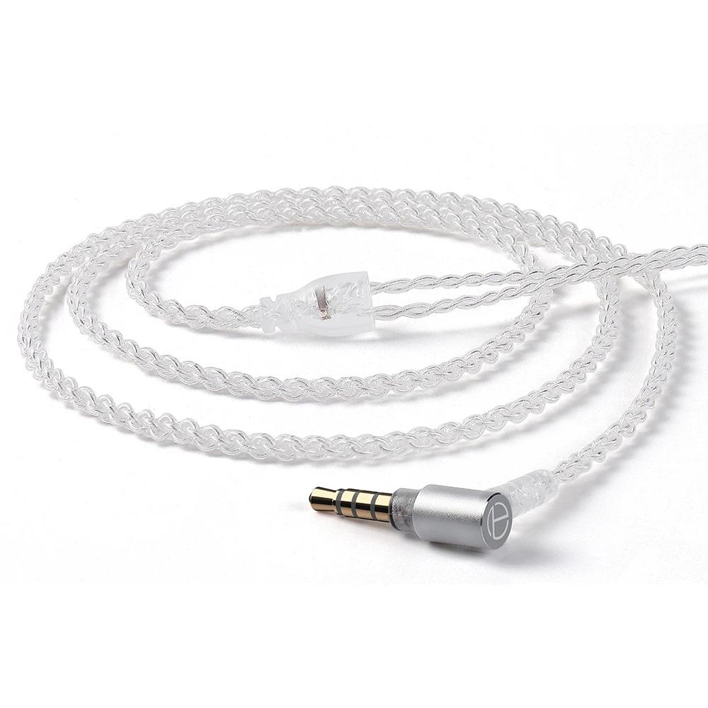 TRN Кабель A7 посеребренный кабель HIFI наушники MMCX/2Pin разъем используется для TRN V10/V20/V60 V90 TRN VX PROTA1 MT1 для KZ