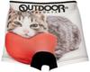 Outdoor Products Animal Heart (VD) Molded Seamless Boxer Shorts for Men, Cat Design