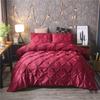 Feelyou Комплект пододеяльника с пиковыми складками, размер King Size, фиолетовый, с защипами, стеганый дизайн, комплект постельного белья, на молнии, мягкий полиэстер, чехол для одеяла с