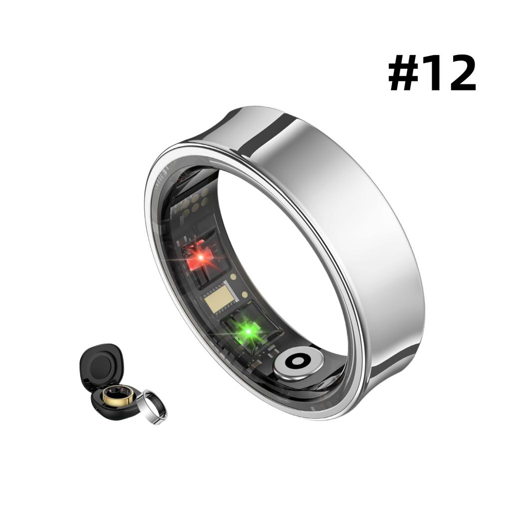 Smart Ring - Health Tracker with SPO₂/HRV/Sleep Monitor, 5ATM Waterproof & No Subscription, 7-Day Battery for Men & Women, iOS A