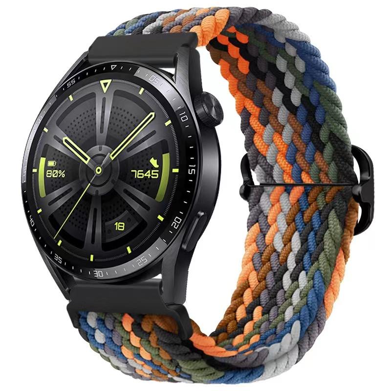 22-мм нейлоновый ремешок-петля для Samsung Watch 46 мм/Gear S3/3/4/5/6/7/Huawei Watch GT/2/3/GT5 Pro 46 мм Плетеный браслет для Amazfit GTR