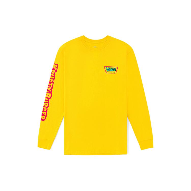 Vans Футболки Simpson Унисекс Желтые С круглым вырезом Средняя прямая посадка VN0A4RTLZW3