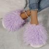 Fashion Women's Autumn Winter Slippers Plus Size Woman Luxury  Slippers Plush Warm Home Cotton Shoes Indoor