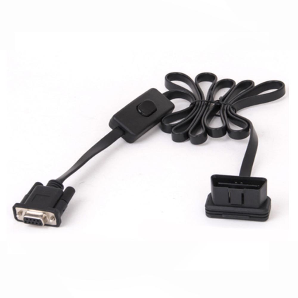 OBD2 16Pin Male Extension Cable Convert DB9 PIN Car OBD 16Pin To DB 9PIN Serial RS232 OBDII 16 Pin To DB9 Female with Switch