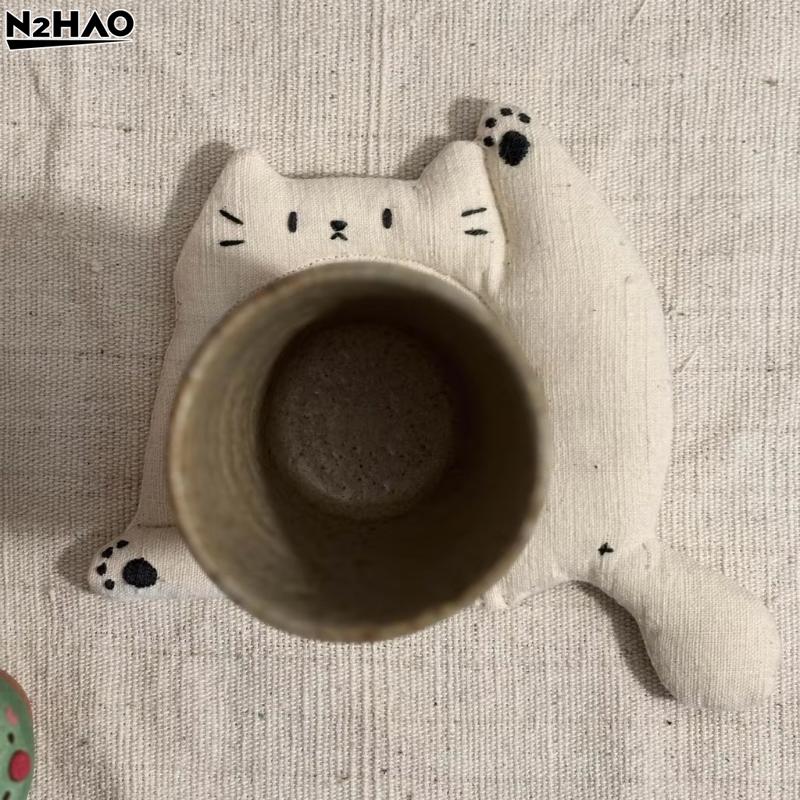 1PCS Coffee Table Mat Decorative Heat Insulation Coaster Tea Table Mat Cute Lazy Coaster For Dining Bar Study Desk Living Room