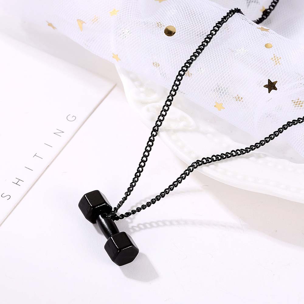 Creative Simple Girls For Women Unisex Long Chain Zinc Zinc Alloy Dumbbell Necklace Fashion Jewelry