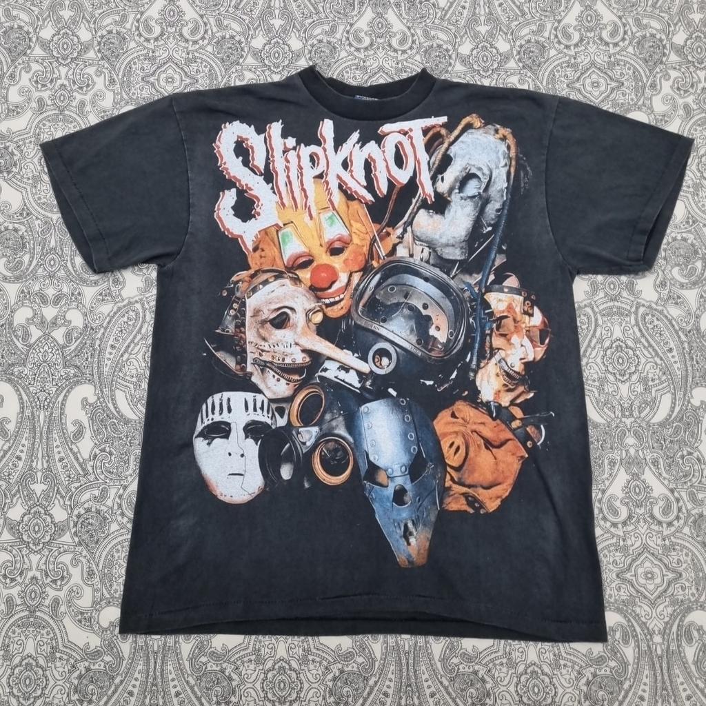 Vintage Slipknot Shirt Size L OVP Korn Metal Limp Bizkit Reprint Offspring Clash