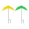 1/2Pcs Plants Shade Cover with Stake Weather-proof UV Protection Outdoor Garden Beds Potted Plants Patio Flowers Sun Shade Umbrella