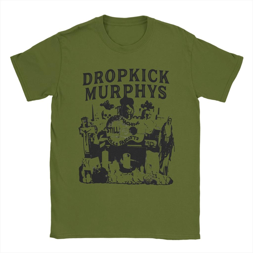 Винтажная футболка Летняя Dropkick Murphys Хипстерские футболки Хлопковая футболка для мужчин Y2K Ретро Свободный топ с коротким рукавом Футболки