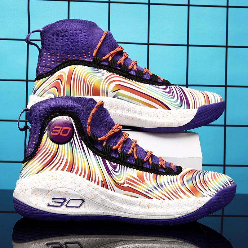 Осенний новый Карри Нет. 30 кроссовок для баскетбола с высоким верхом, мужские и женские, одного стиля, пара студентов, трендовая дышащая спортивная обувь, сетчатая поверхность