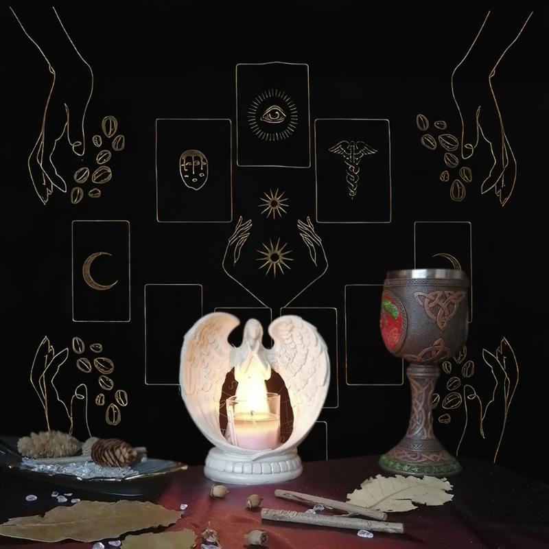 Скатерть для гаданий Карта-мат Настольная скатерть Астрологические оракулы Коврик Таро Скатерть для алтарей Коврик для настольной игры