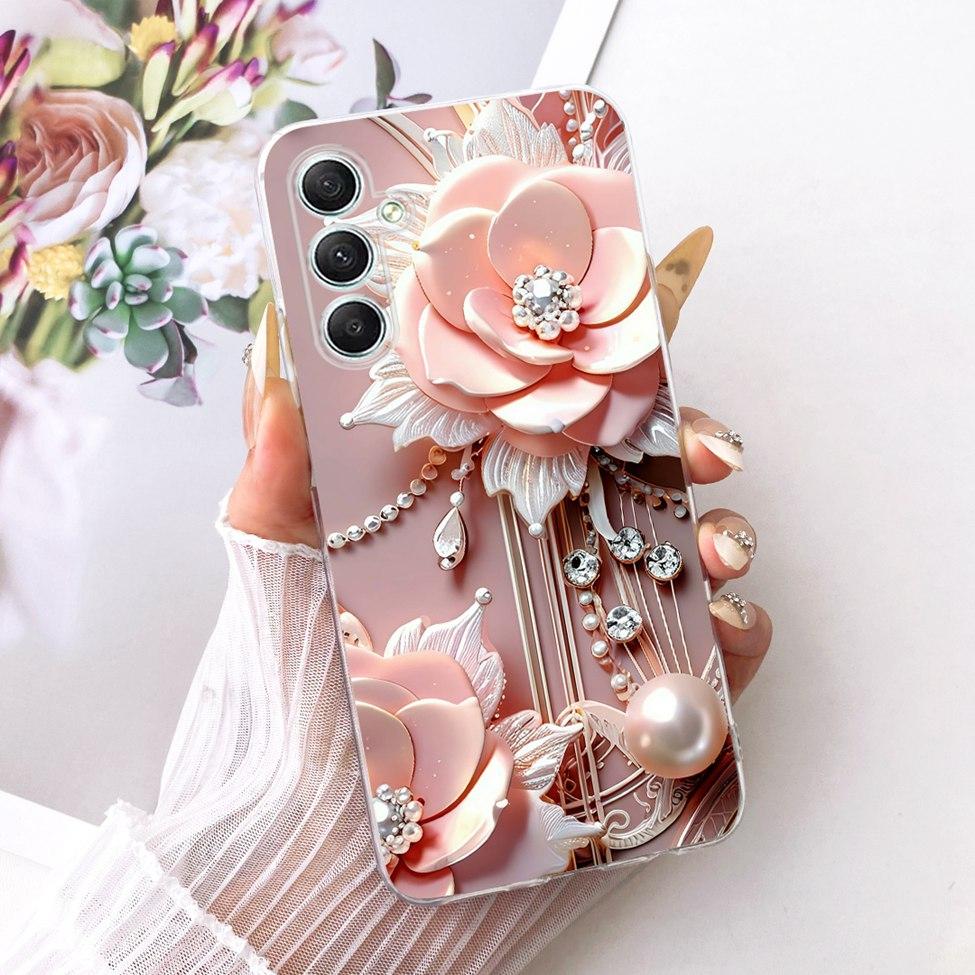 Clear For Samsung A35 5G Case Cute Cat Fashion Butterfly Funny Painted Cover For Samsung Galaxy A35 5G SM-A356E SM-A356B Casing