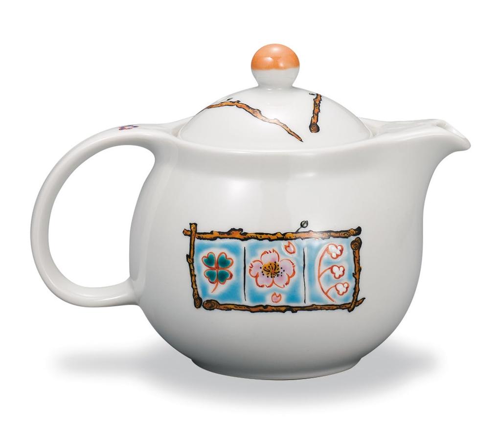 Кутанияки Иватая Горшок Чайник Цветочная КОРОБКА Оранжевый (с ситечком) АП7-5100