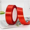 Gift Satin Ribbons Wholesaler 1inch  100% Polyester  Christmas Ribbon  Gold Wired  Edged Satin Ribbon  Roll Accept Print Logo