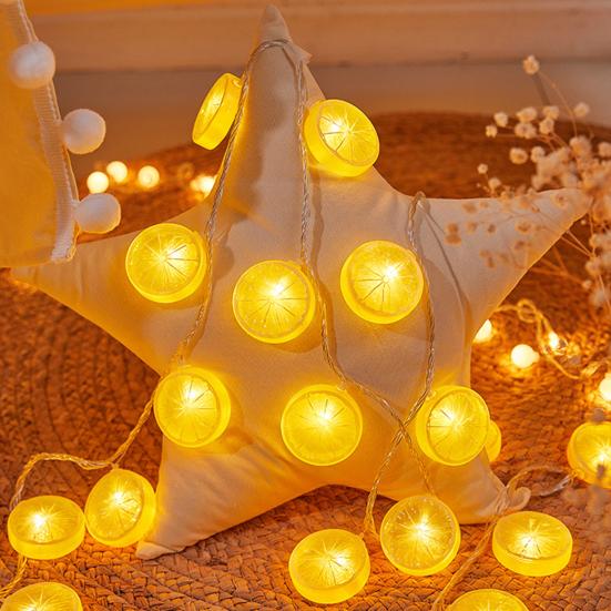 Декоративные гирлянды Мягкий свет Не бликующий Многофункциональный Работающий от батареек Гирлянда в виде апельсиновых долек Светодиодные подвесные лампы