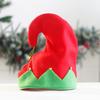 Christmas Elf Hat Adult Kids Color Matching Festive New Year Christmas Party Photo Prop Little Bell Pendant Winter Cap