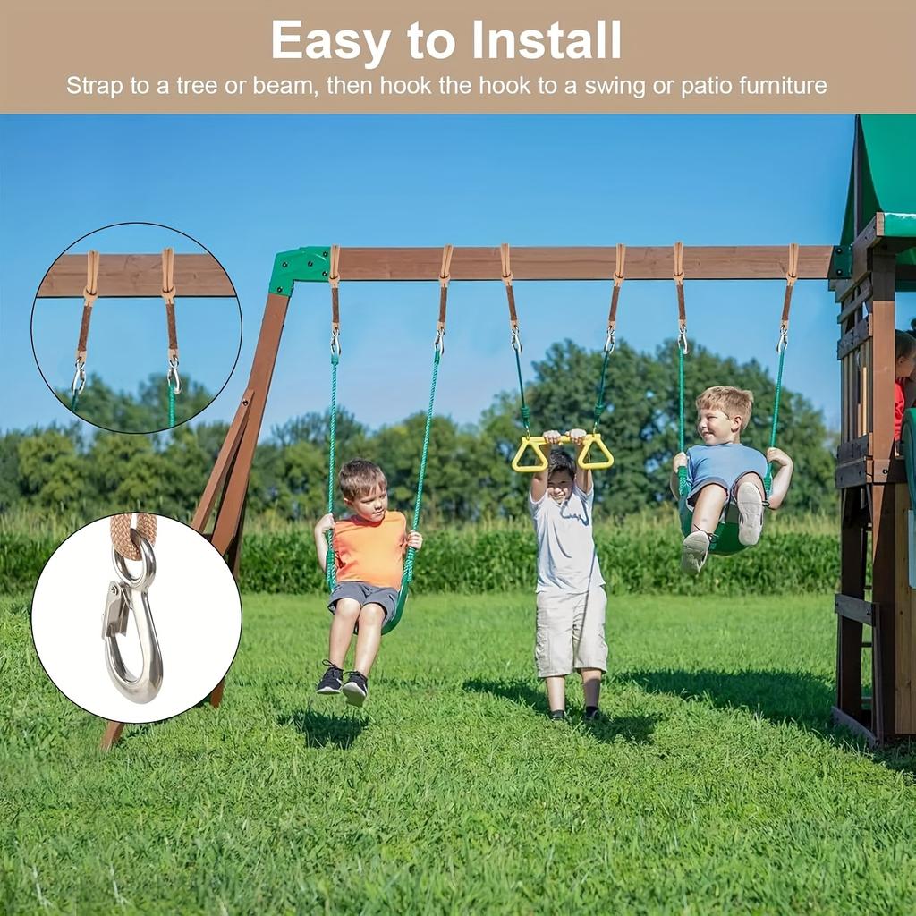 2pcs Hammock Accessory Hammock Hanging Rope, Suitable for Indoor and Outdoor Hammocks, Swings, and Essential Camping Items
