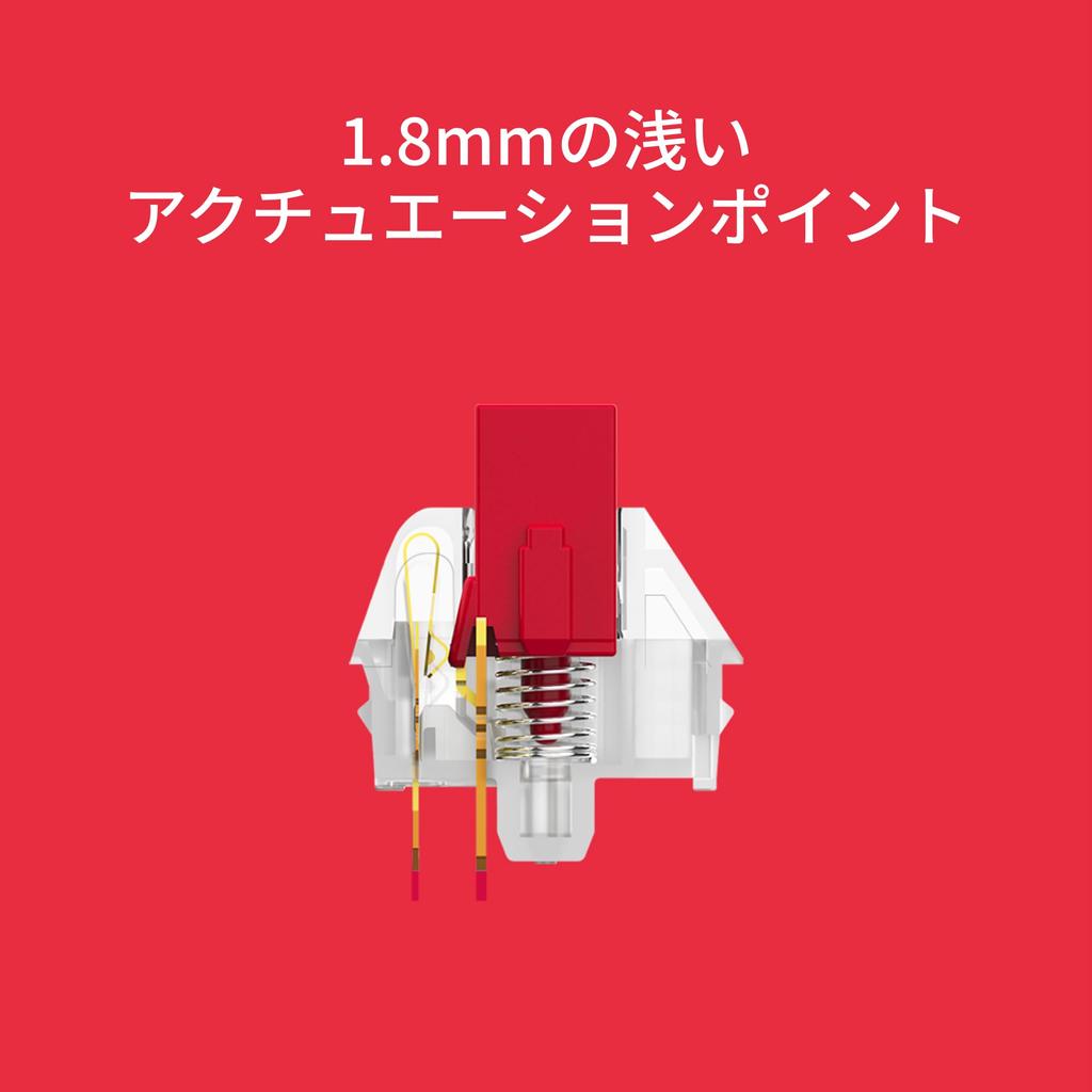 HyperX Tactile Aqua Mechanical Keyboard Switches, 5-Pin, 1.8mm Actuation Point, 4mm Stroke, 45g Force, Pre-Lubricated, HyperX Alloy Rise Compatible