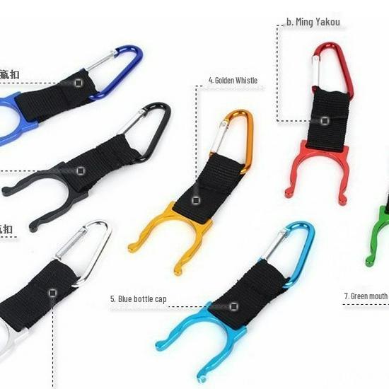 Size 5 D-Type Nylon Webbing Quick Hang Water Bottle Buckle for Backpacks
