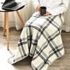 Yousheng Зимнее одеяло-плед, супермягкое флисовое теплоизоляционное однобортное одеяло-шаль для повседневного использования на работе, дома, в школе